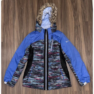 Free Country Jacket Women’s Removable Hood Fur Lined Ski - Size Large 14 / 16